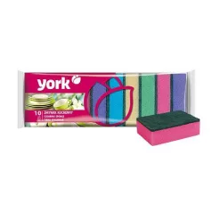 York 30030 Mosogatószivacs Edényekhez, 9x6x2,9 cm, 10 db