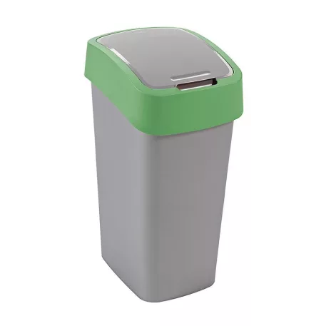 Szemetes Curver FLIP BIN 50L kosár, szürke / zöld, szemetet