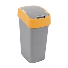 Szemetes Curver FLIP BIN 50L kosár, szürke / ezüst, szemetet