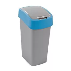 Szemetes Curver FLIP BIN 50L kosár, szürke / ezüst, szemetet