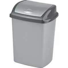 Szemetes Curver DOMINIK 25L, ezüst / grafit, szeméthez