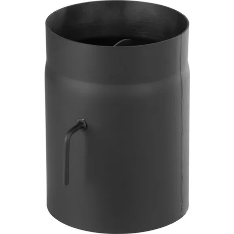 Kályhacső Hs K0250/150/2,0 mm, Csappantyúval, Rövid Rúddal