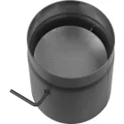 Kályhacső Hs K0250/150/2,0 mm, Csappantyúval, Rövid Rúddal