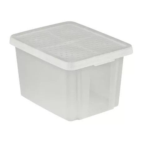 Doboz fedővel Curver® ESSENTIALS 26L, áttetsző, 44x34x27 cm