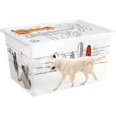 Doboz fedővel KIS C Style Pets XL, 50L, 39x55x31 cm