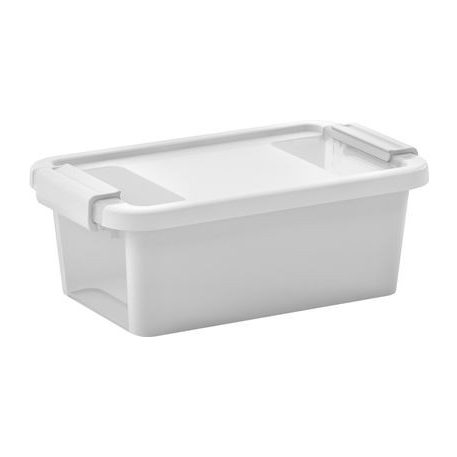 Doboz fedővel KIS Bi-Box XS, 3L, fehér, 26,5x16x10 cm