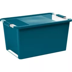 Doboz fedővel KIS Bi-Box L, 40L, türkiz, 35x55x28 cm