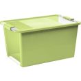 Doboz fedővel KIS Bi-Box L, 40L, világoszöld, 35x55x28 cm