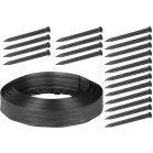 Strend Pro Garden gyepszegély, rugalmas, fekete, L-10 m, 6 cm
