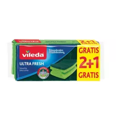 Szivacs Vileda Ultra Fresh, mosogatószivacs, 2+1 db
