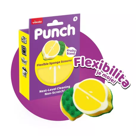 Vileda Punch szivacs citrom