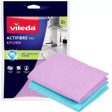 Vileda Actifibre mikroszálas konyhai törlőkendő, 2 db/csomag