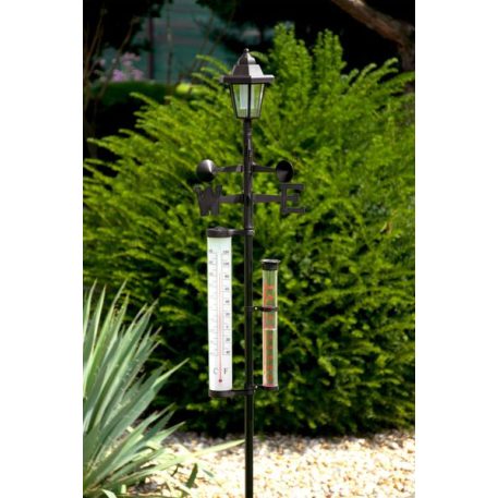 Időjárás Állomás Sws29, Solar, 158 cm, Esőmérő, Hőmérő, Napelemes Lámpa