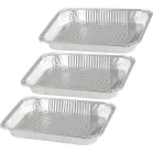 MagicHome alumínium grilltálca, 32,7x26,9x4 cm, 3 db