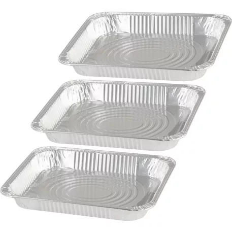 MagicHome alumínium grilltálca, 32,7x26,9x4 cm, 3 db