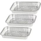 MagicHome alumínium grilltálca, 31,5x21,3x4,4 cm, 3 db