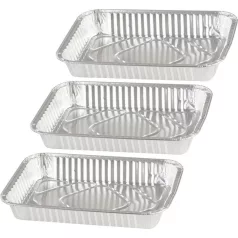 MagicHome alumínium grilltálca, 31,5x21,3x4,4 cm, 3 db