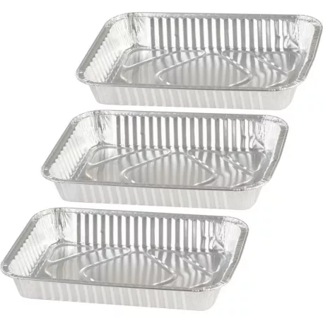 MagicHome alumínium grilltálca, 31,5x21,3x4,4 cm, 3 db
