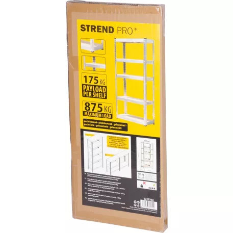 Polc Racks Rat40 Ms, 1800x900x400 mm, Fém, 5 Polc, Max. 175 kg, Mdf