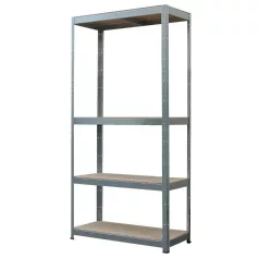   Fém állvány, MDF, 4 polc, 70 x 30 x 150 cm, max. 150 kg/polc