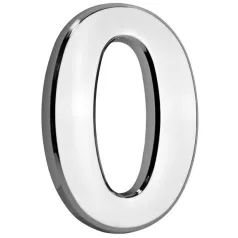   MagicHome '0' házszám, ragasztószalaggal, ezüst, 70 x 100 mm, ABS