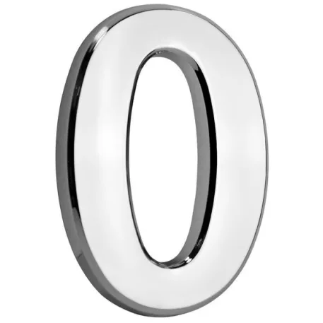 MagicHome '0' házszám, ragasztószalaggal, ezüst, 70 x 100 mm, ABS