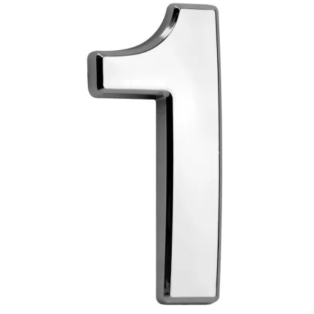 MagicHome '1' házszám, ragasztószalaggal, ezüst, 70 x 100 mm, ABS