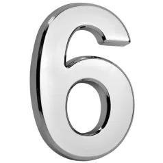   MagicHome '6' házszám, ragasztószalaggal, ezüst, 70 x 100 mm, ABS