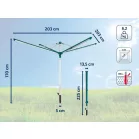 LEIFHEIT Szárító 82007 Linomatic 500 Deluxe Cover, kinti