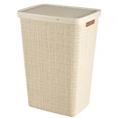   Curver® JUTE kosár, 58L, bézs, 34x43x60 cm, mosásra, mosoda