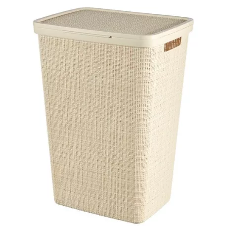 Curver® JUTE kosár, 58L, bézs, 34x43x60 cm, mosásra, mosoda