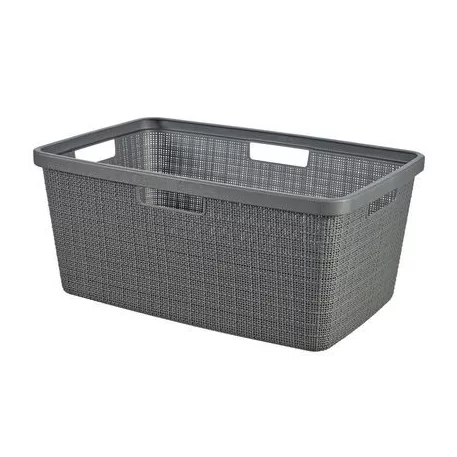 Curver® JUTE kosár, 46L, szürke 39x59x26 cm, mosásra, mosoda