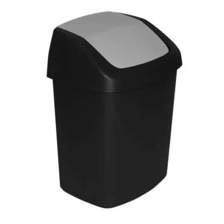 Curver® SWING BIN szemetes, 15L, 24,8x30,6x41,8 cm, fekete/szürke