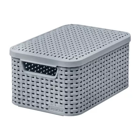 Kosár fedővel Curver® STYLE S, szürke, 19,8x29,1x14,2 cm