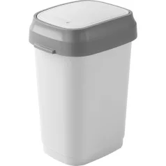 KIS Dual Swing S szemetes, 10L, fehér