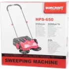 Seprőgép Worcraft HPS-650, mechanikus seprű, 22 literes térfogattal