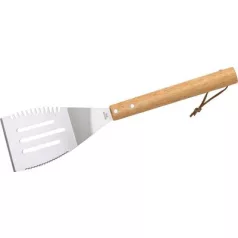   Fordítólapát Strend Pro Grill, grillezéshez, rozsdamentes acél, fa nyéllel, 41 cm