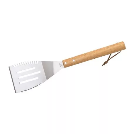 Fordítólapát Strend Pro Grill, grillezéshez, rozsdamentes acél, fa nyéllel, 41 cm