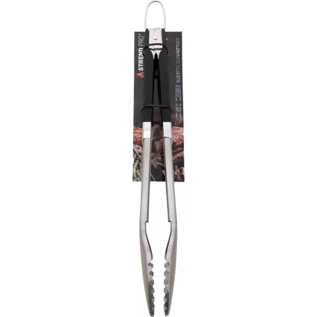 Fogó Strend Pro Grill, grillezéshez, rozsdamentes, gumírozott nyéllel, 45,5 cm