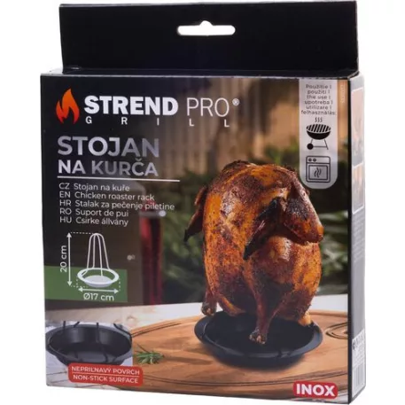 Strend Pro Grill csirketartó, egész csirke grillezéséhez, 17x20 cm
