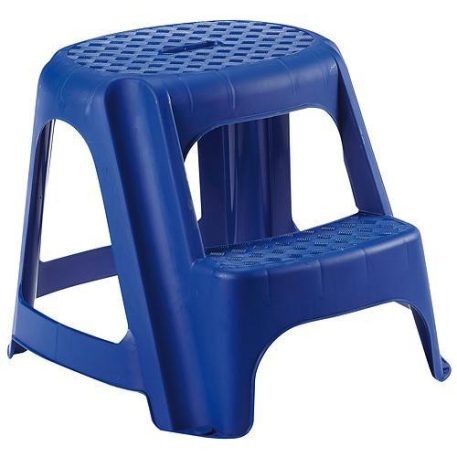 Műanyag fellépő, 2 fok, 40 cm, kék, orr. 150 kg