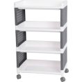 Polc MagicHome Rolly, műanyag, 4 polcos, 49x29x75,5 cm, kerekeken