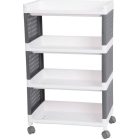 Polc MagicHome Rolly, műanyag, 4 polcos, 49x29x75,5 cm, kerekeken