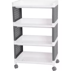   Polc MagicHome Rolly, műanyag, 4 polcos, 49x29x75,5 cm, kerekeken