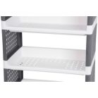Polc MagicHome Rolly, műanyag, 4 polcos, 49x29x75,5 cm, kerekeken