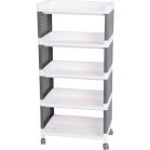 Polc MagicHome Rolly, műanyag, 5 polcos, 49x29x97 cm, kerekeken