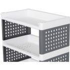 Polc MagicHome Rolly, műanyag, 5 polcos, 49x29x97 cm, kerekeken