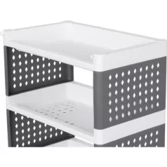   Polc MagicHome Rolly, műanyag, 5 polcos, 49x29x97 cm, kerekeken