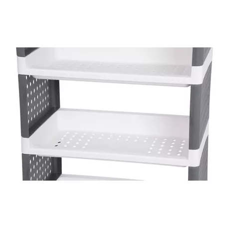 Polc MagicHome Rolly, műanyag, 5 polcos, 49x29x97 cm, kerekeken