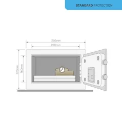 Széf Yale YSV/170/DB2 Value, mini, fekete
